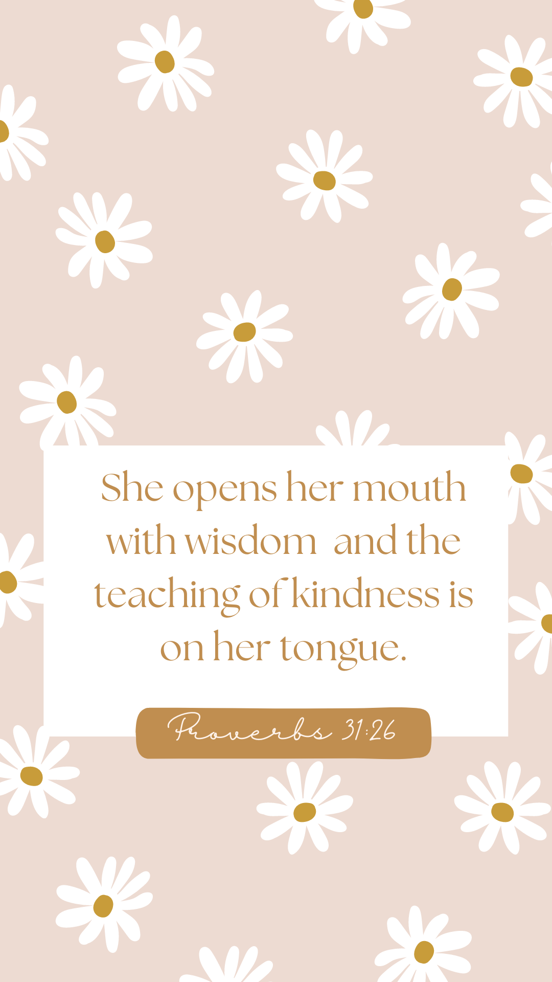 Bible verse lock screen.
Proverbs 31:26